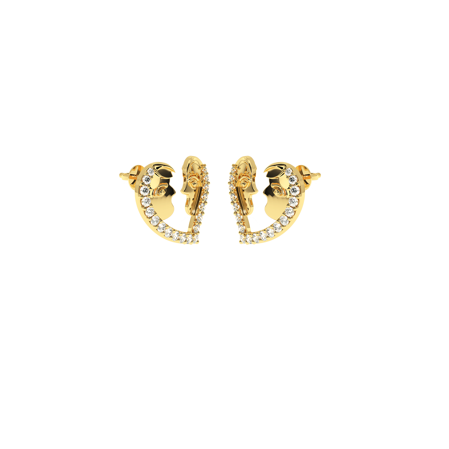 Solitairekart -0.33ct Lab Diamond Couple Face Earrings